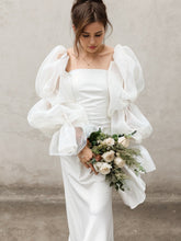 Load image into Gallery viewer, Puffy Detachable Organza Sleeves for Wedding