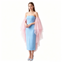 Load image into Gallery viewer, Detachable Tulle Cape Sleeves for Wedding Halloween