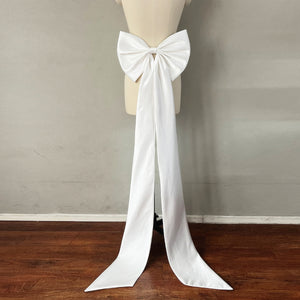 Long Bow Detachable for Wedding Dress Satin One Layer with 59" Train