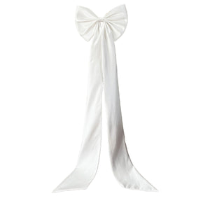 Long Bow Detachable for Wedding Dress Satin One Layer with 59" Train