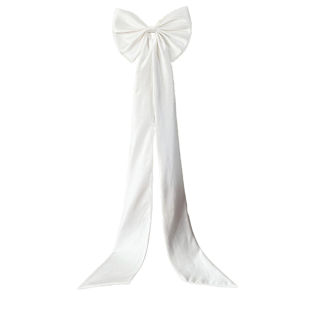 Long Bow Detachable for Wedding Dress Satin One Layer with 59