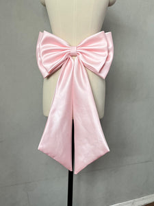 Detachable Bow for Wedding Dress Satin 2 Layers with Short Tails