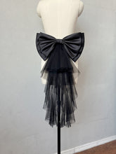 Load image into Gallery viewer, Satin Bow Tulle Train for Wedding Dress Detachable White/Black/Pink