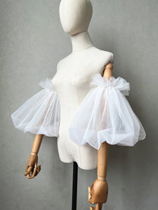 Wedding Sleeves Tulle for Bride Detachable