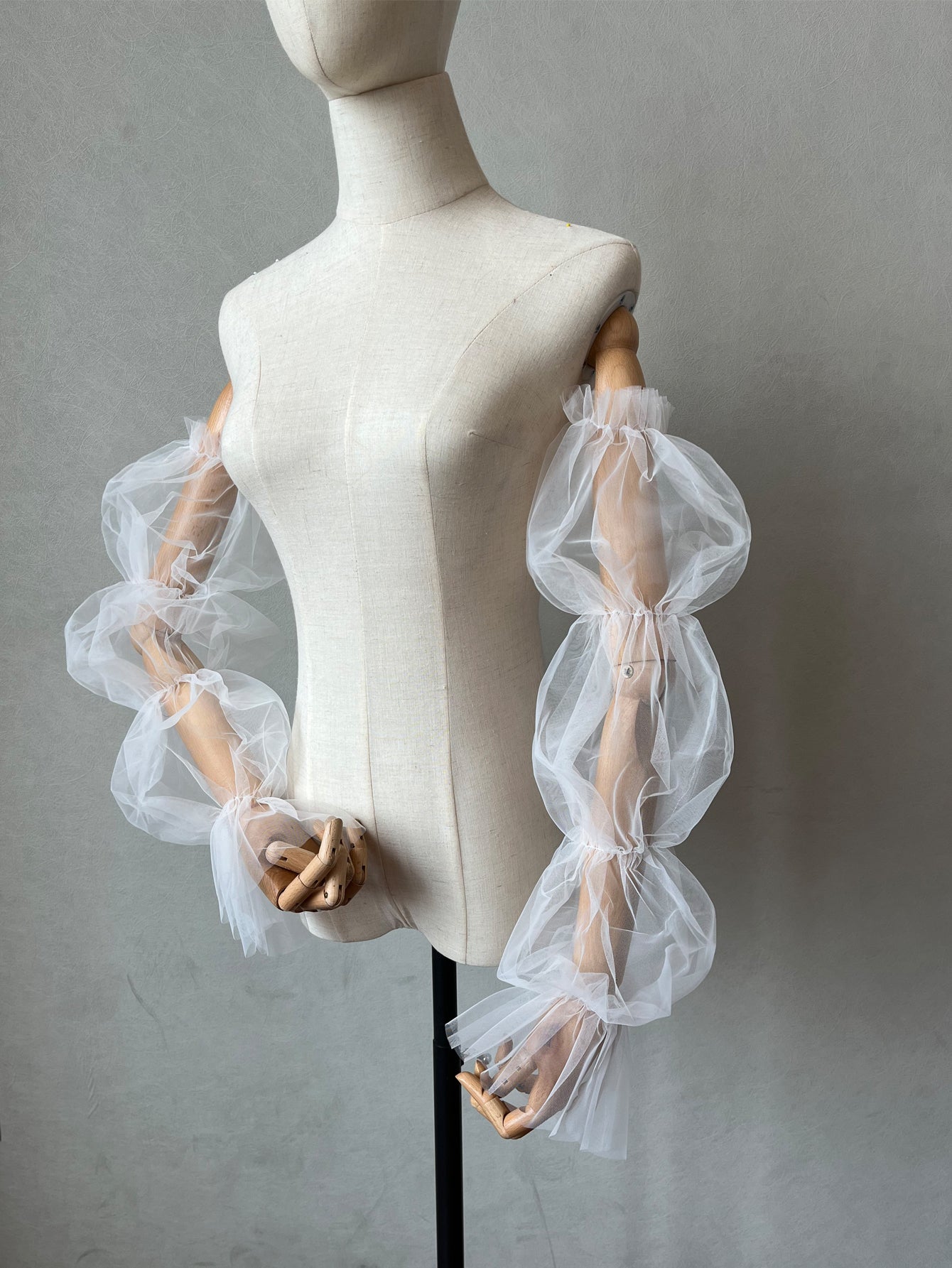 Bride Sleeves Detachable Tulle for wedding – AnnaCustomDress