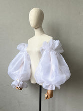 Load image into Gallery viewer, Wedding Sleeves for Bride  Attachable Organza Puffy