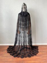 Load image into Gallery viewer, Halloween Cloak with Hood Unisex Adult Lace Cape Costums