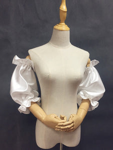 Wedding Sleeves for Bride Detachable Satin