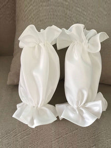 Wedding Sleeves for Bride Detachable Satin