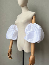 Load image into Gallery viewer, Bridal Sleeves Detachable for Wedding Dress Satin