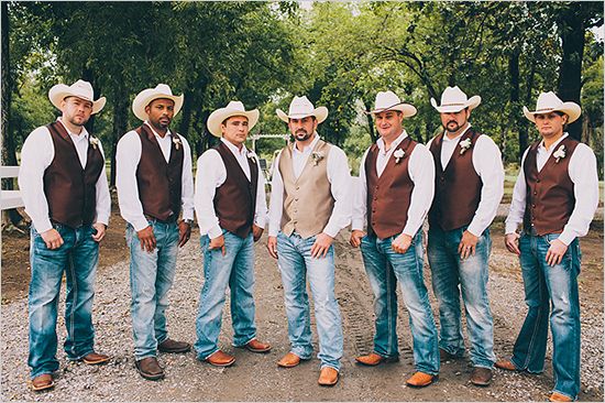 Groom Wearing Jeans For Wedding Groomsmen Vest Groom In Jeans And