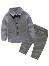 Load image into Gallery viewer, Charcoal Grey Boy&#39;s Vest Made to Order Wedding Ring Bearer Waistcoat