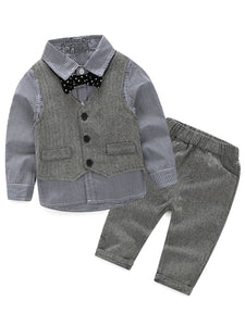 Charcoal Grey Boy's Vest Made to Order Wedding Ring Bearer Waistcoat