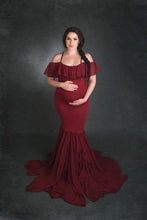 Load image into Gallery viewer, Chiffon Mermaid Elegant Maternity Photography Dresses Off The Shoulder