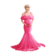 Load image into Gallery viewer, Chiffon Mermaid Elegant Maternity Photography Dresses Off The Shoulder