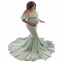 Load image into Gallery viewer, Chiffon Mermaid Elegant Maternity Photography Dresses Off The Shoulder