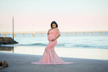 Load image into Gallery viewer, Lace Elegant Maternity Photography Dresses Spaghetti Strap Off The Shoulder