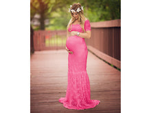 Load image into Gallery viewer, Lace Beach Maternity Photography Dresses 2021 Cap The Shoulder Elegant
