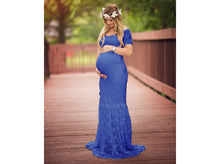 Load image into Gallery viewer, Lace Beach Maternity Photography Dresses 2021 Cap The Shoulder Elegant