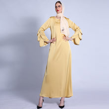 Load image into Gallery viewer, A Line Muslim Photography Dresses 2021 Long Sleeve Beaded Maxi Dress