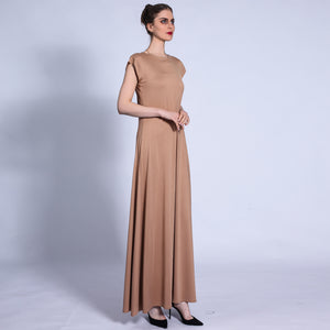 Cap Sleeve Muslim Photography Dresses 2021 Elegant Maxi Dress For women