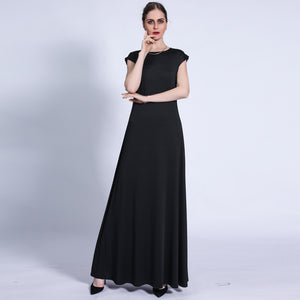 Cap Sleeve Muslim Photography Dresses 2021 Elegant Maxi Dress For women
