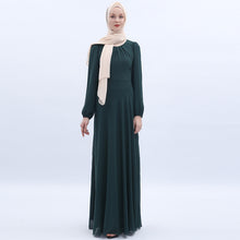 Load image into Gallery viewer, Chiffon Elegant Muslim Photography Dresses 2021  Maxi Dress For women with Hijab