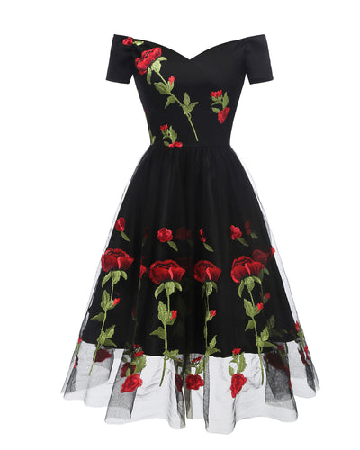 Embroidered Flowers Homecoming Dresses 2021 Off The Shoulder Elegant