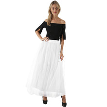 Load image into Gallery viewer, Tulle A-line Puffy Long Skirt with Pleats