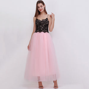 Tulle A-line Puffy Long Skirt with Pleats
