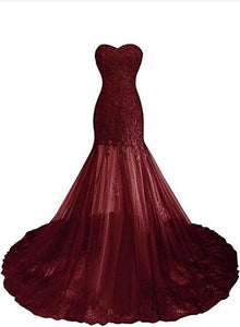 Black Girl Prom Dress 2022 Burgundy Lace Tulle Corset Back