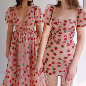 Strawberry Homecoming Dress 2021 Sheath Short Summer Dress