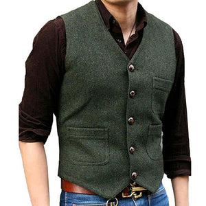 Men's Suit Vest Made-to-Order Burgundy Wedding Prom Waistcoat