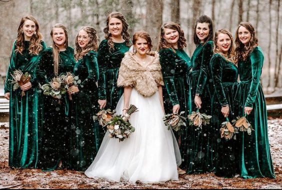 Velvet Bridesmaid Dresses AnnaCustomDress Velvet Bridesmaid Dresses AnnaCustomDress