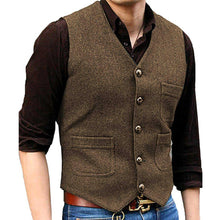 Load image into Gallery viewer, Men&#39;s Suit Vest Made-to-Order Burgundy Wedding Prom Waistcoat