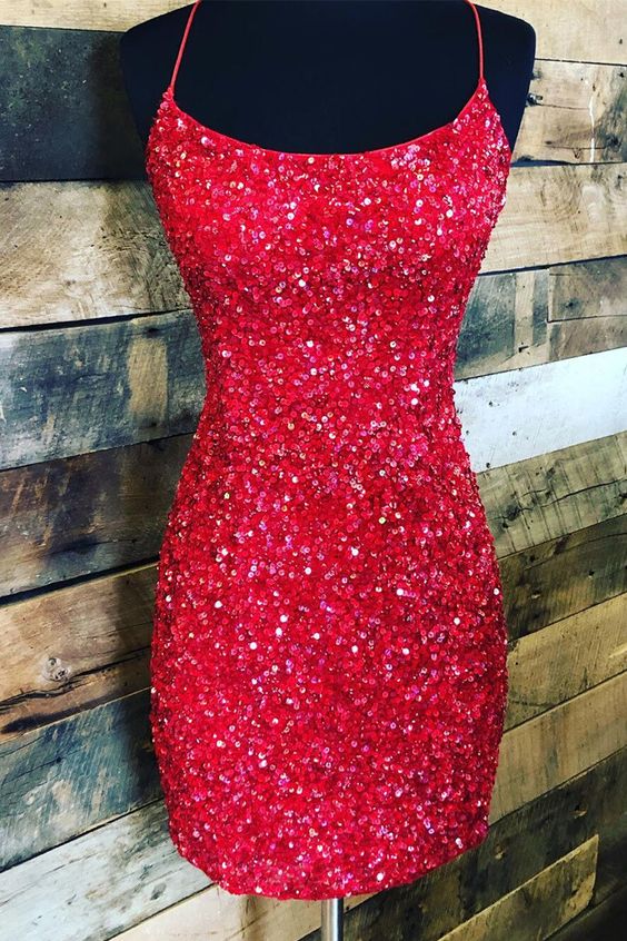 Red Homecoming Dress 2022 Bodycon Short Spaghetti Corset Back with Appliques 22W / Custom Color Red Homecoming Dress 2022 Bodycon Short Spaghetti Corset Back with Appliques 22W / Custom Color