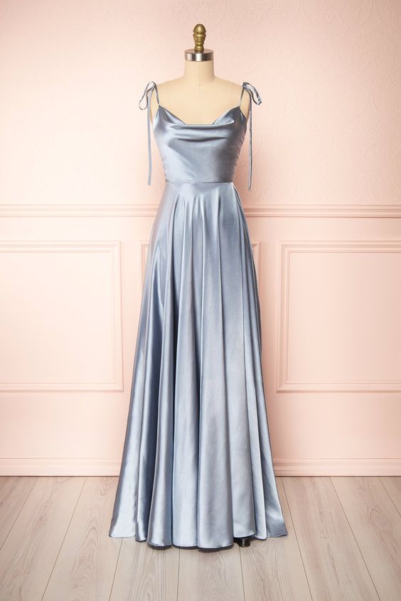 90s fashion fancy dress ideas Long A-line Sweetheart Spaghetti Straps Satin Formal Prom Dresses with –  BIZTUNNEL