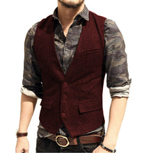 Load image into Gallery viewer, Mens Vest Made to Order Charcoal Grey Wedding Prom Waistcoat Casual Business V-neck 3 Pockets 3 Buttons