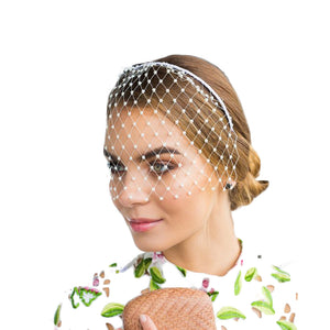 Birdcage Veil for Brides Wedding Headband Netting Bachelorette Party