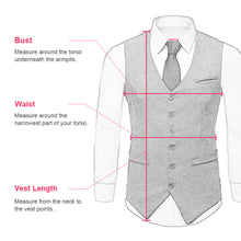 Load image into Gallery viewer, Silver Satin Groomsmen Vest Made to Order Wedding Men&#39;s Waistcoat V-neck 2 Pockets 5 Buttons