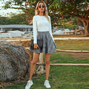 Women's Skirt Summer High Waist Swing Beach Mini Skirt