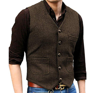 Men's Suit Vest Made-to-Order Burgundy Wedding Prom Waistcoat