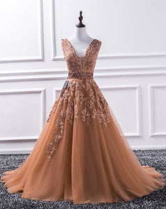 Lace Tulle Long Prom Dress 2020 Ball Gown