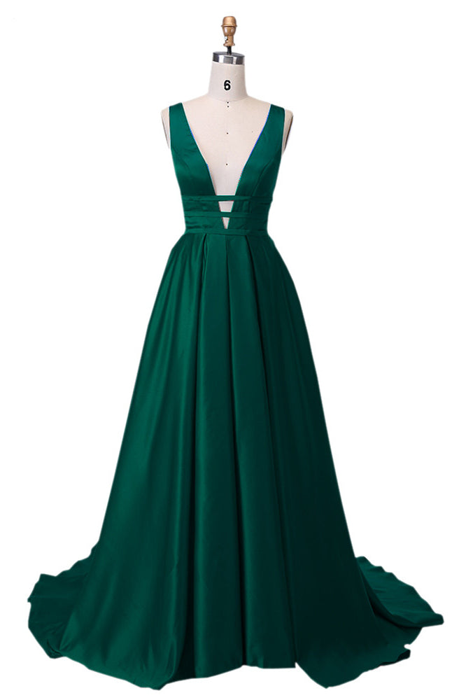 Emerald Green Prom Dress 2021 Satin Maxi Evening Dress Sexy Annacustomdress 3517