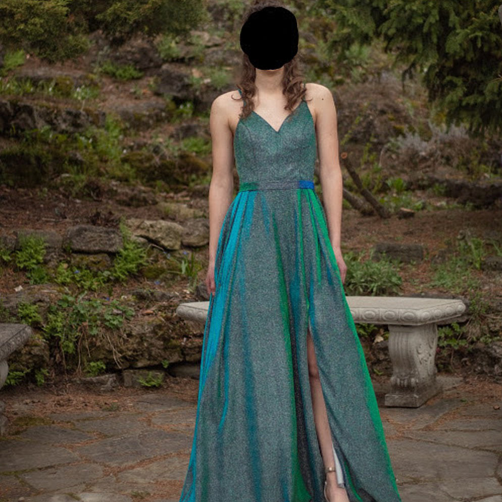 Glitter Long Prom Dress 2020 with Slit AnnaCustomDress Glitter Long Prom Dress 2020 with Slit AnnaCustomDress