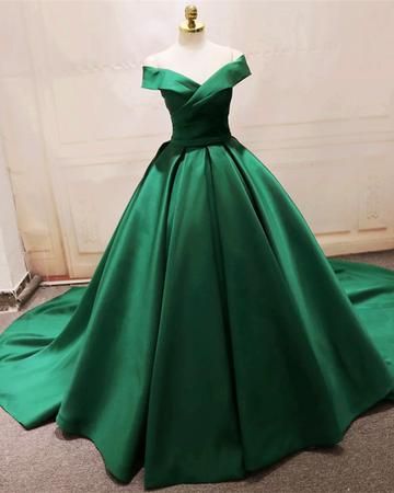 Emerald Green Prom Dress 2021 Satin Maxi Evening Dress with Corset Back Emerald Green Prom Dress 2021 Satin Maxi Evening Dress with Corset Back