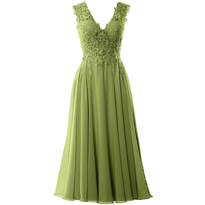 Tea Length Green Mother of the Bride Dresses 2021 V Neck Chiffon Lace Floor Length Elegant 6 / Burgundy Tea Length Green Mother of the Bride Dresses 2021 V Neck Chiffon Lace Floor Length Elegant 6 / Burgundy