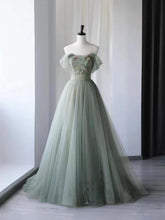 Load image into Gallery viewer, Fairy Prom Dress 2023 Off the Shoulder Tulle with Pleats