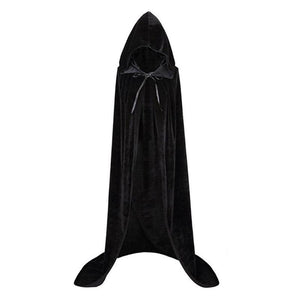Halloween Cloak with Hood Unisex Adult Velvet Cape Christmas Costums