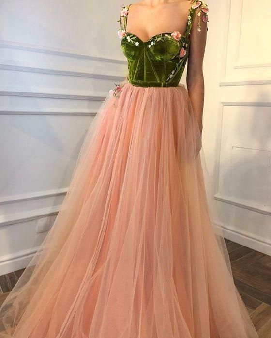 Unique Prom Dress 2022 Long Fairy Velvet with Appliques